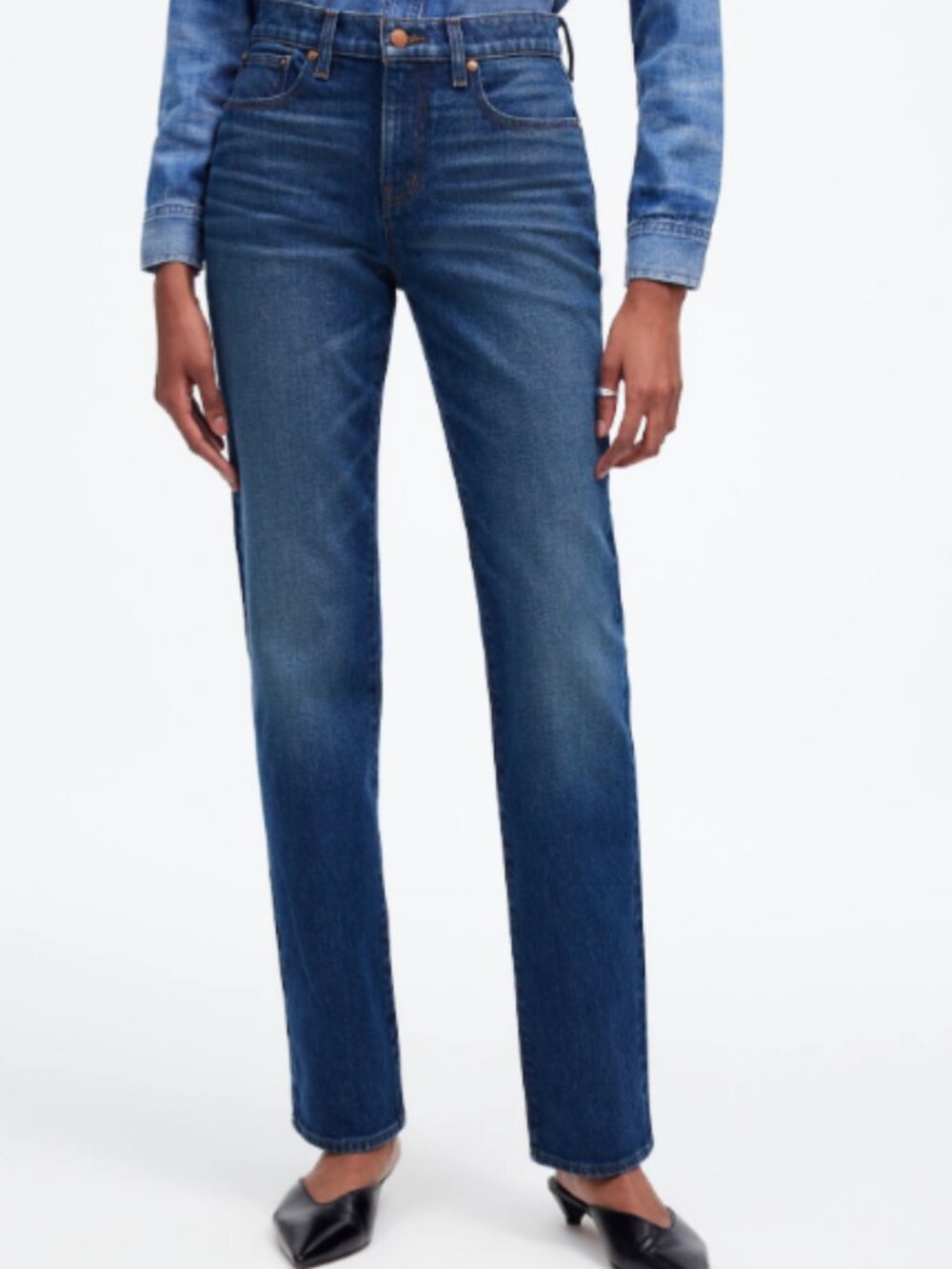 Madewell The '90s Straight Mid-Rise Jean Size 27 - Picture 3 of 4